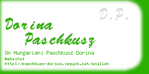 dorina paschkusz business card